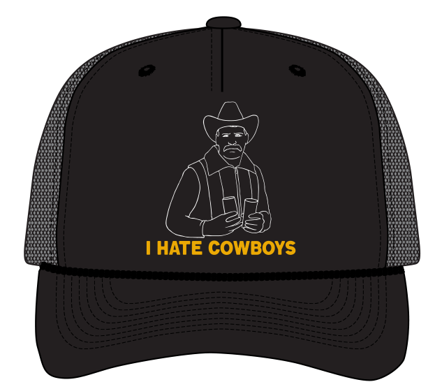I Hate Cowboys Outline Trucker Hat